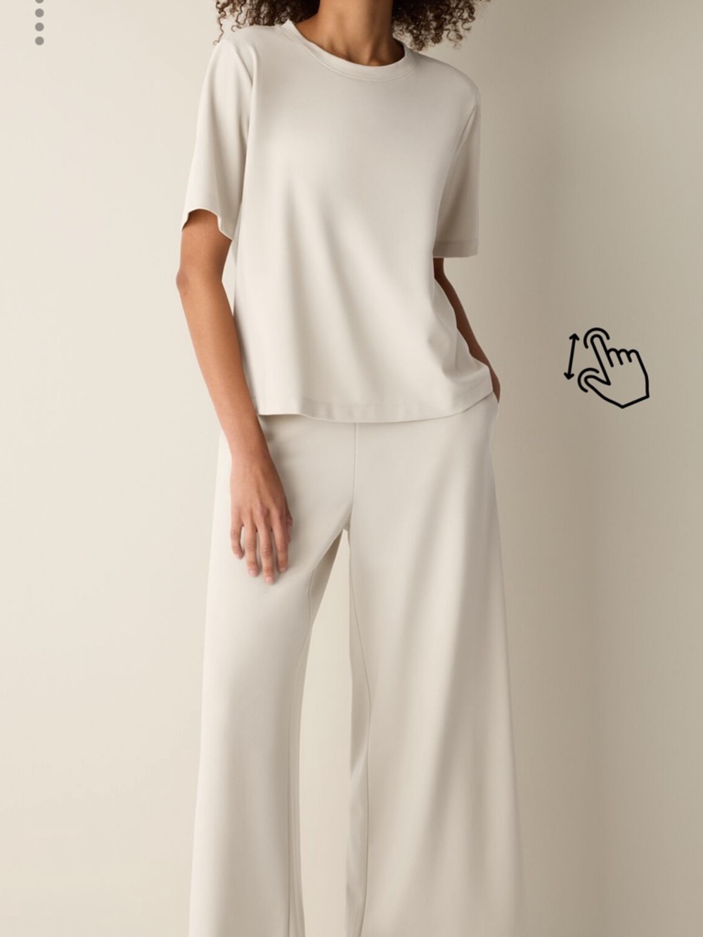 Eileen Fisher Small Lightweight Ponte Wide-Leg Pant